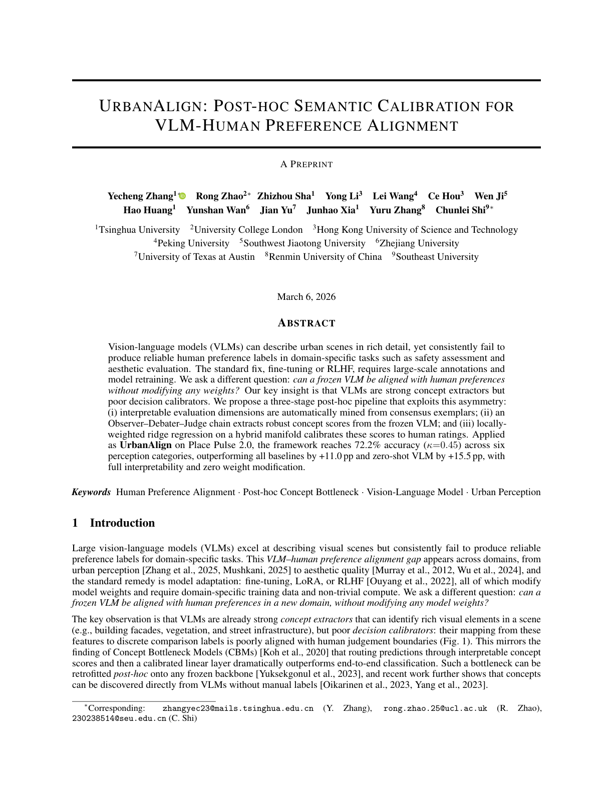 UrbanAlign research overview